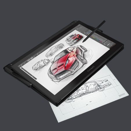 Portátil Concept D forma plana sketches de autos